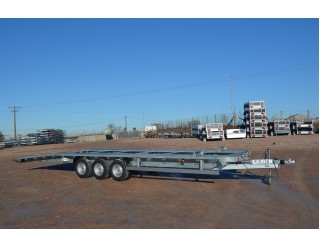 Remorque plateau porte 2 voitures 806x210 3 essieux 3500KG Indiana 